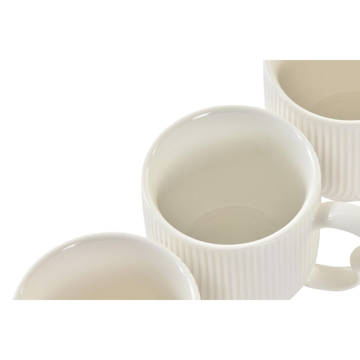 Nordic Porcelain Espresso Cup Set | White & Natural