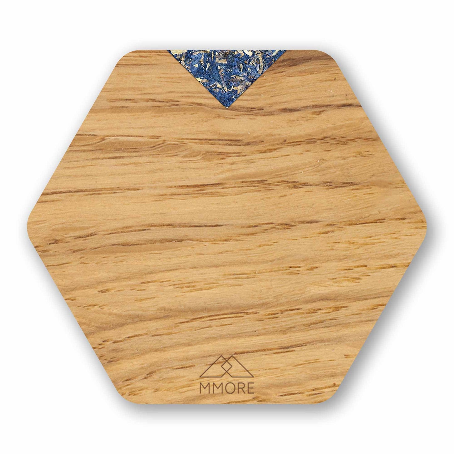 Hexagonal Oak Wood Coasters | Nordic Minimalist Design | Set of 4