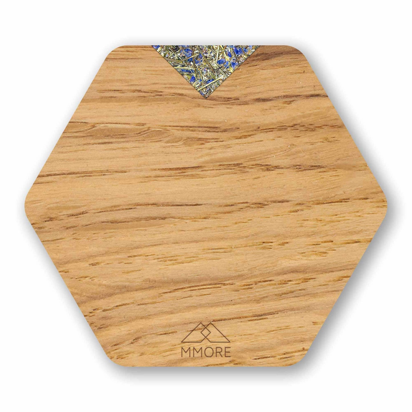 Hexagonal Oak Wood Coasters | Nordic Minimalist Design | Set of 4