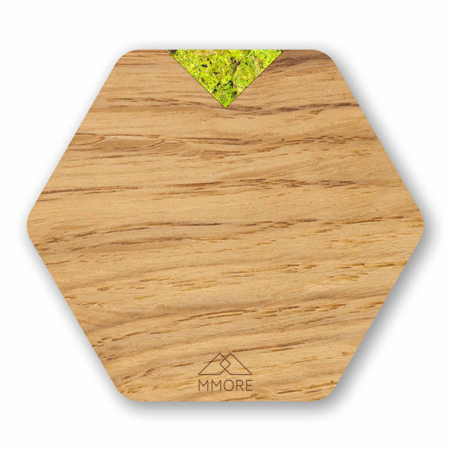 Hexagonal Oak Wood Coasters | Nordic Minimalist Design | Set of 4