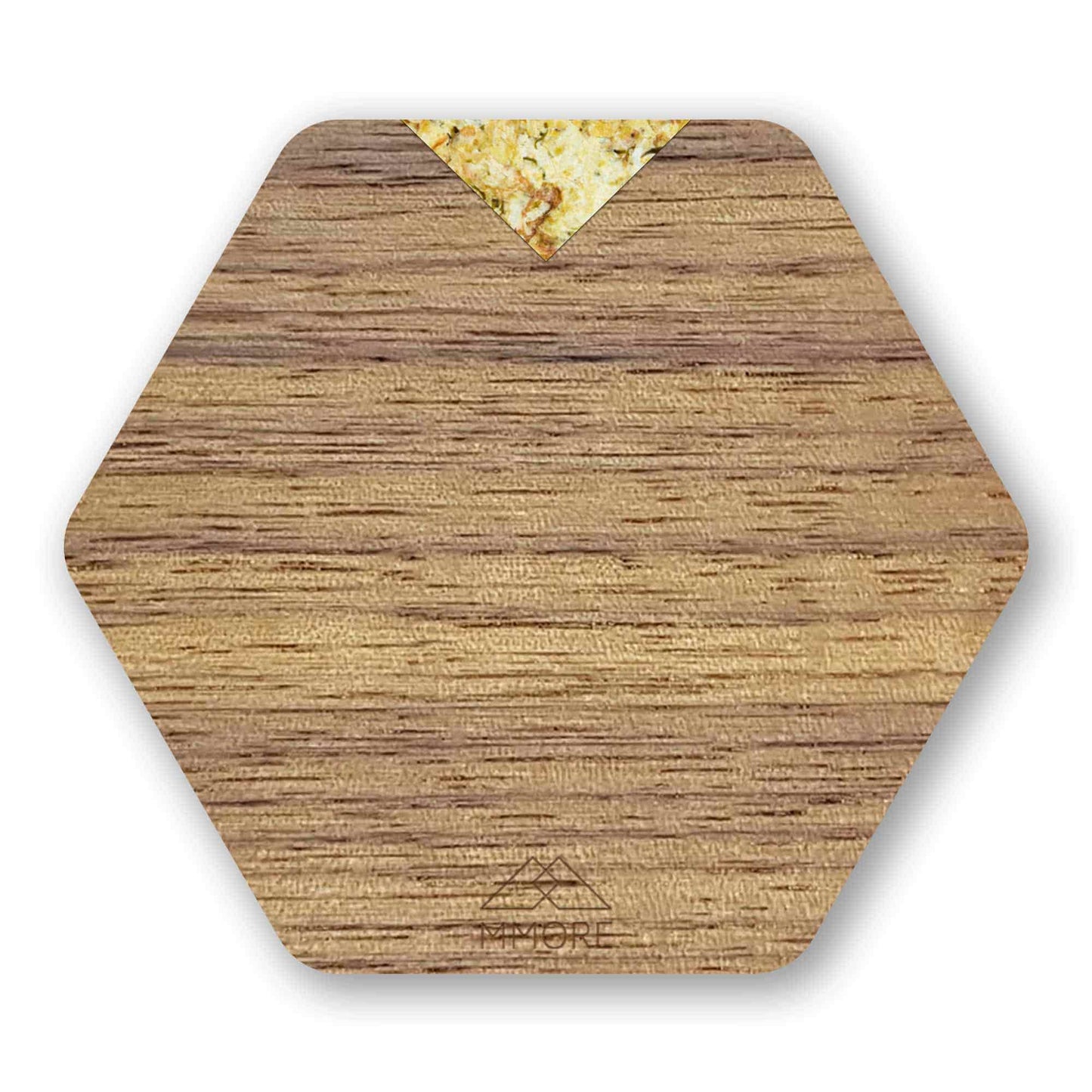 Hexagonal Oak Wood Coasters | Nordic Minimalist Design | Set of 4